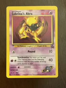 Sabrina's Abra 19/53 WOTC Pokemon Promo - Image 2