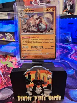 Lycanroc Cosmos Foil Black Star Promo Pokemon JTG 085/159 NM Big SWIRL 🌀 - Image 1
