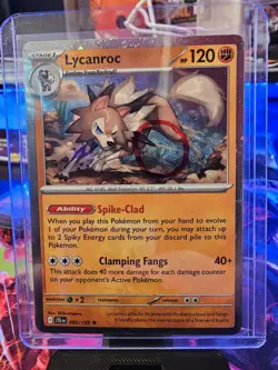 Lycanroc Cosmos Foil Black Star Promo Pokemon JTG 085/159 NM Big SWIRL 🌀 - Image 2