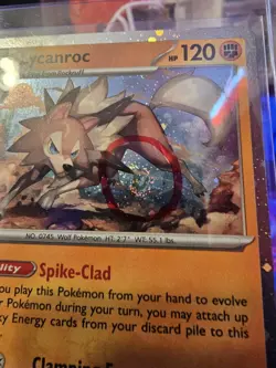 Lycanroc Cosmos Foil Black Star Promo Pokemon JTG 085/159 NM Big SWIRL 🌀 - Image 3