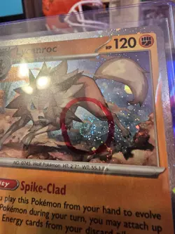 Lycanroc Cosmos Foil Black Star Promo Pokemon JTG 085/159 NM Big SWIRL 🌀 - Image 4