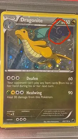 HD GALAXY SWIRL - PSA 6 - Dragonite 83/116 Plasma Freeze Cosmos Holo BLEED - Image 2