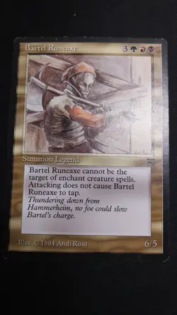 English Bartel Runeaxe Ex MTG magic Legends A1 - Image 1
