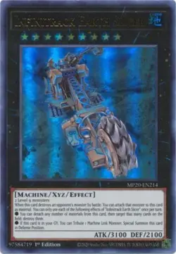 Yugioh! Infinitrack Earth Slicer - MP20-EN214 - Ultra Rare - 1st Edition Near Mi - Image 1