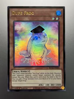 Yugioh - Dupe Frog Ultra Rare BLGG-EN055, Near Mint, 1st Edition - Image 1