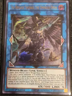 Yugioh Tri-Brigade Shuraig the Ominous Omen MP21-EN198 Ultra Rare - NM - Image 1