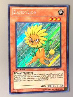yugioh Dandylion LCGX-EN042 1st Ed Secret Rare Near Mint - Image 2