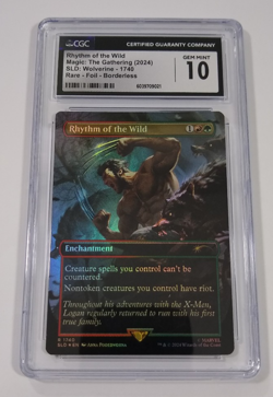 CGC 10 Gem Mint Rhythm of the Wild Foil MTG SLD Wolverine Marvel 1740 - Image 1
