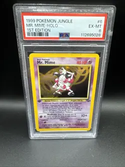 1999 Mr. Mime Holo 1st Edition Rare Pokemon Card 6/64 Graded PSA 6 - Image 1