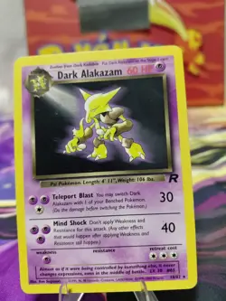 Pokemon TCG Dark Alakazam Card 18/82 Non-Holo, Vintage, LP Condition - Image 1