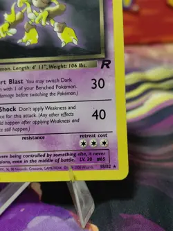 Pokemon TCG Dark Alakazam Card 18/82 Non-Holo, Vintage, LP Condition - Image 5