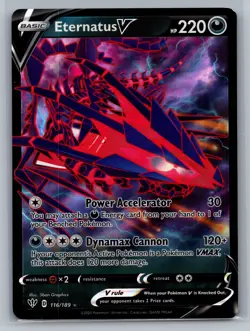 Eternatus V SWSH03: Darkness Ablaze #116/189 Ultra Rare,Holo Pokemon Card - Image 1