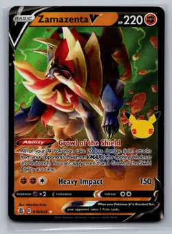 Zamazenta V Celebrations #018/025 Ultra Rare,Holo Pokemon Card - Image 1