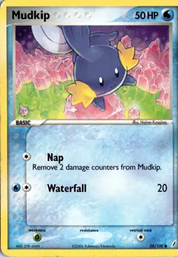 Mudkip - 058/100 58/100 Crystal Guardians Pokemon Card TCG - Image 1