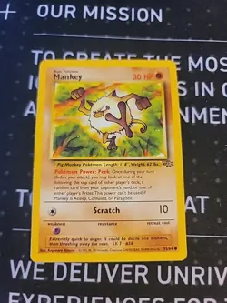 1999 TCG Mankey 55/64 Common Jungle Set Unlimited WOTC Trading Card LP - Image 1