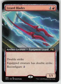 Lizard Blades (Extended Art) 468 Kamigawa: Neon Dynasty Magic: The Gathering NM - Image 1