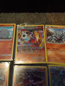 Pokemon 8 Card Set Of RHYPERIOR & Prevolutions, Half Are HOLO. Base Set Included - Image 2