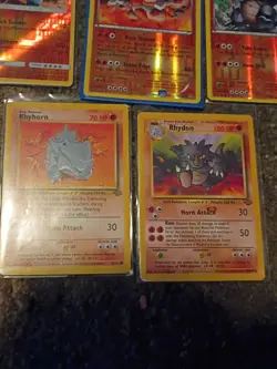 Pokemon 8 Card Set Of RHYPERIOR & Prevolutions, Half Are HOLO. Base Set Included - Image 4