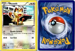 Pokemon Card - Meowth Next Destinies 80/99 2012 Common Lightly Played - Image 3