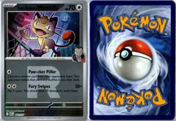 Team Rocket's Meowth (Team Rocket) Ascended Heroes 161/217 Holo Reverse Holo NM - Image 3