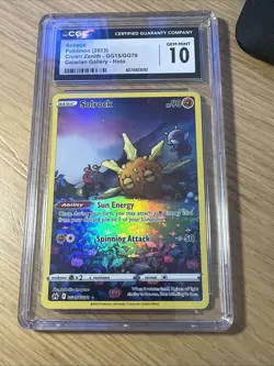 CGC 10 GEM MINT Solrock GG15/GG70 Crown Zenith Galarian Gallery Holo Pokemon - Image 2