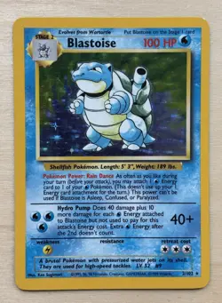 Pokemon Blastoise Base Set 2/102 - Image 1
