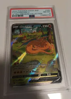 Pokemon Charizard V SWSH260 Full Art Holo Promo Sword & Shield PSA 8 - Image 1
