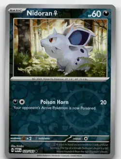 NIDORAN F 029/165 COMMON REVERSE HOLO 151 POKEMON NEAR MINT - Image 1