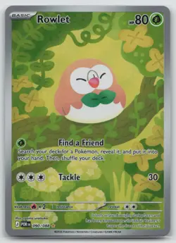 Rowlet 090/088 Holo Illustration Rare Perfect Order Pokemon Holo Near Mint - Image 1