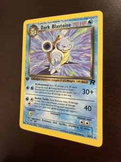 Pokemon TCG Dark Blastoise 20/82 Rare Non-Holo Card 1st Edition - Image 3