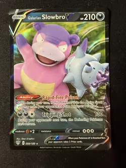 Galarian Slowbro V 099/189 Ultra Rare Darkness Ablaze Pokemon TCG Near Mint - Image 1