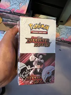 Pokemon TCG Destined Rivals Half Booster Box Sealed . Slight Tear In Seal - Image 1