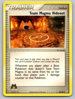 Team Magma Hideout 83/95 Uncommon Team Magma vs Team Aqua Pokemon Lightly Played - Image 1