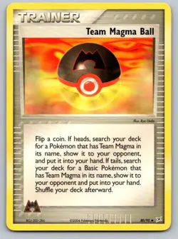 Team Magma Ball 80/95 Uncommon Team Magma vs Team Aqua Pokemon Lightly Played - Image 1