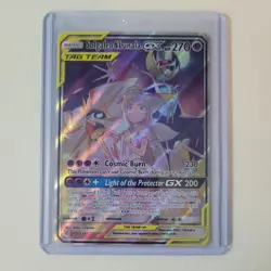 Pokemon TCG Solgaleo & Lunala GX 216/236 Cosmic Eclipse TAG TEAM Full Art Holo - Image 1