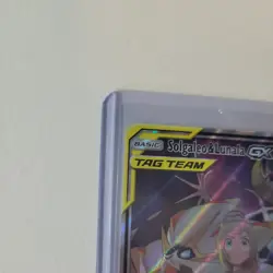 Pokemon TCG Solgaleo & Lunala GX 216/236 Cosmic Eclipse TAG TEAM Full Art Holo - Image 5