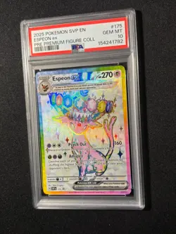 2025 POKEMON SVP EN-SV BLACK STAR PROMO #175 ESPEON EX PSA 10 - Image 1