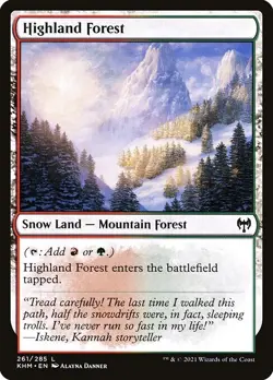 Highland Forest 1x MtG Kaldheim SP/NM - Image 1