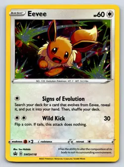 Eevee SWSH118 Holo Promo Sword & Shield Promo Pokemon Near Mint - Image 1