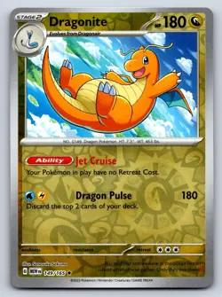 Dragonite 149/165 Rare 151 Pokemon Reverse Holo Near Mint - Image 1