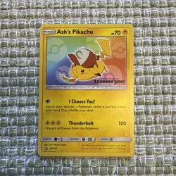Ash's Pikachu SM108 NM SM Promo Pokemon TCG - Image 1