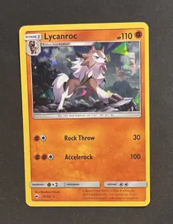 Pokemon Lycanroc 76/147 Cracked Ice Holo Rare Burning Shadows Near Mint - Image 1