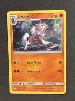 Pokemon Lycanroc 76/147 Cracked Ice Holo Rare Burning Shadows Near Mint - Image 3