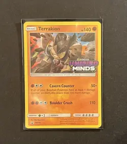 Pokemon Terrakion SM205 Unified Minds Prerelease Promo NM Holo - Image 4