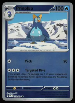 Prinplup 028/094 Common Phantasmal Flames Pokemon Reverse Holo Near Mint - Image 1