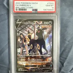 Pokemon TCG 2022 SWSH Brilliant Stars Umbreon V TG22/TG30 EN Holo PSA 10 - Image 1