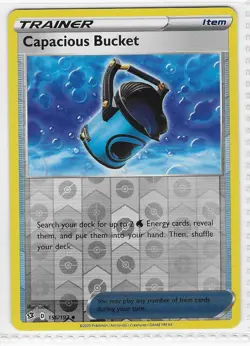 Capacious Bucket 156/192 Uncommon Rebel Clash Pokemon Reverse Holo Near Mint - Image 1