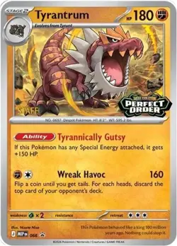 Tyrantrum - [Staff] (#066) - Holofoil ME - Mega Evolution Promos NM Pokemon - Image 1
