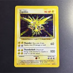 Wizards of the Coast Pokemon TCG Zapdos 16/102 Base Set Holo Rare Unlimited - Image 1