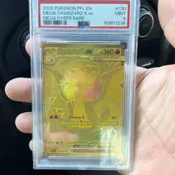 Pokemon PSA 9 Mega Charizard X Ex 130/094 Phantasmal Flames Mega Hyper Rare - Image 1